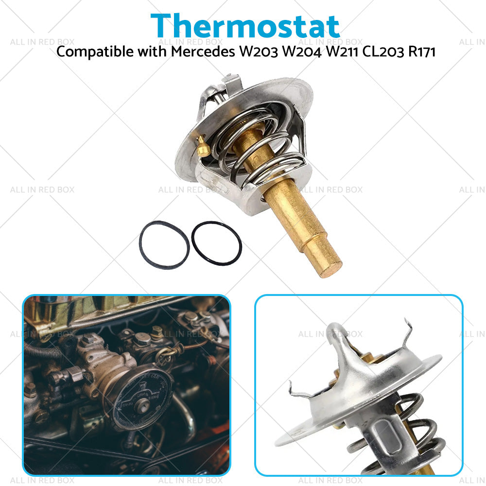 Thermostat with Seal Suitable for Mercedes W203 W204 W211 CL203 R171 2712030575-4