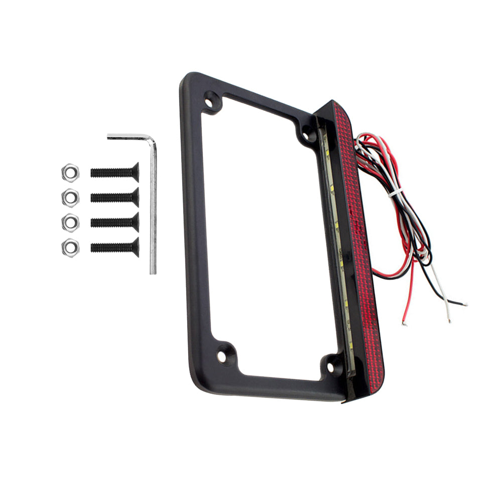 Motorcycle License Plate Frame Bracket With LED Brake Light Suitable For Harley-Davidson-2