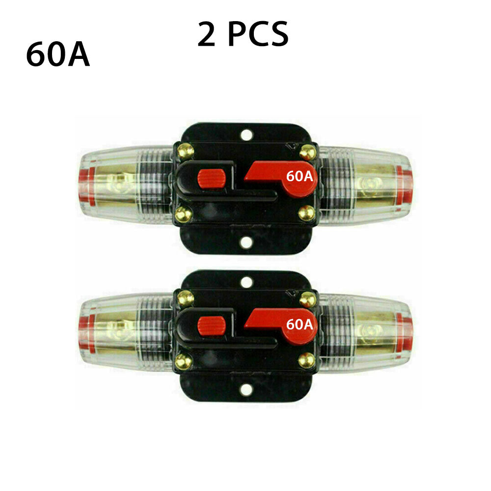 2 PCS AMP Circuit Breaker Dual Battery IP67 Waterproof 12V 24V Fuse Manual Reset-8