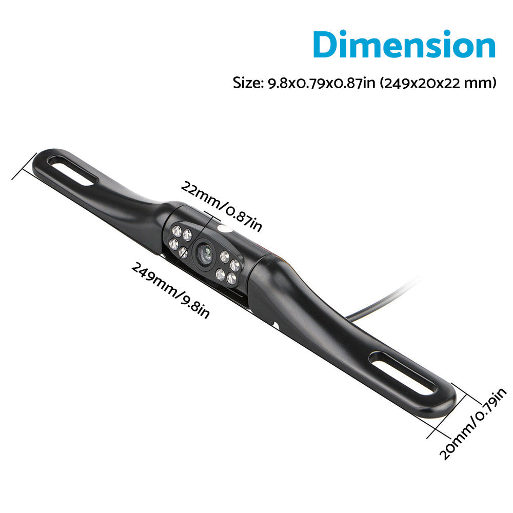 170 Angle Car Rear View Reversing HD Camera Back Up Parking Number Plate Night Vision-4