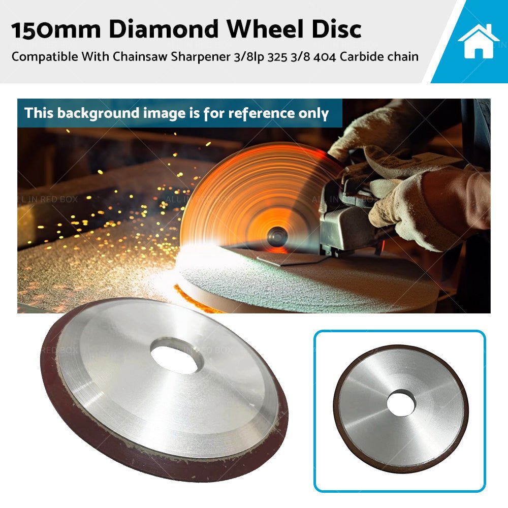 150mm Diamond Wheel Disc Suitable For Chainsaw Sharpener 3/8lp 325 3/8 404 Carbide chain - Frazy's Auto Parts