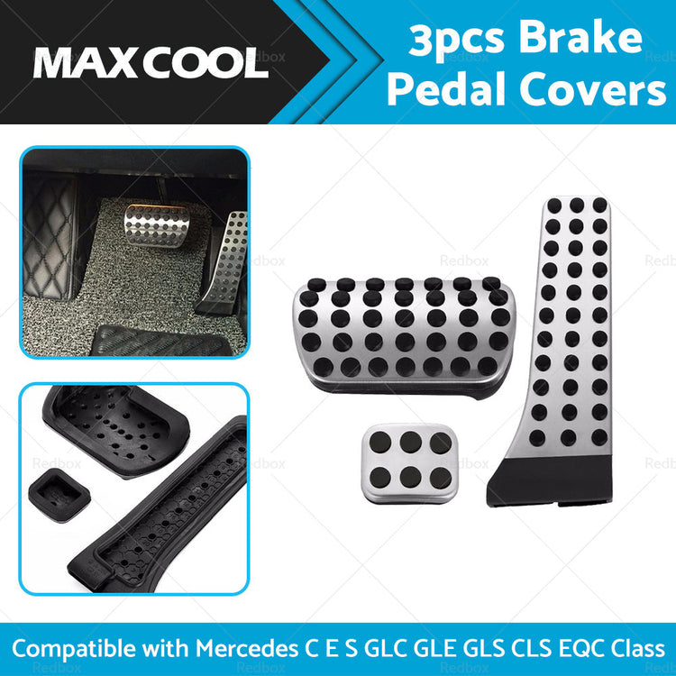 3PCS Brake Pedal Pad Cover Suitable For Mercedes C E S GLC GLE GLS CLS EQC Class-1