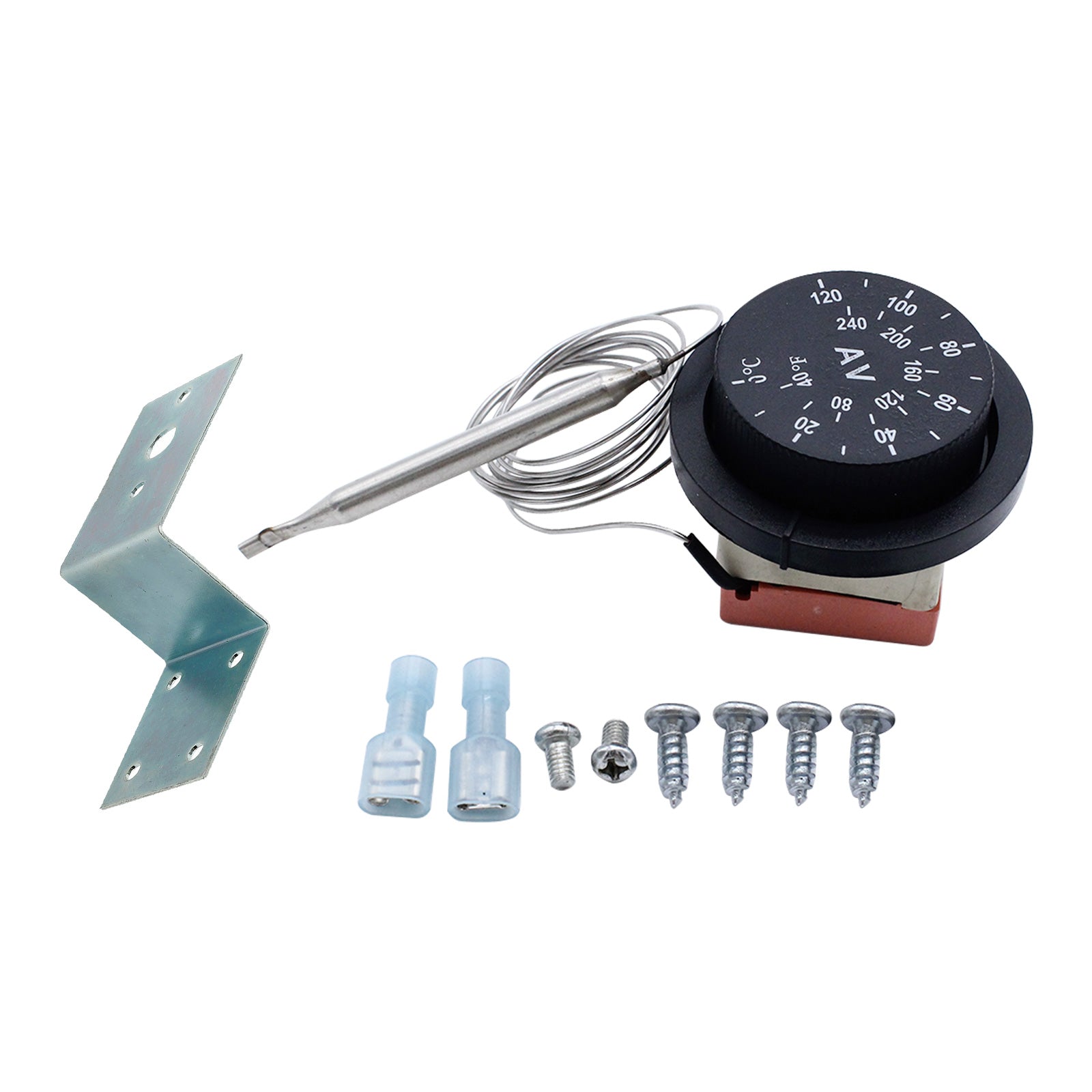12V Adjustable Fan Thermostat Controller Kit Suitable For AU Adjustable Fan Thermostat Switch Temperature Control Probe 0-120°C-1