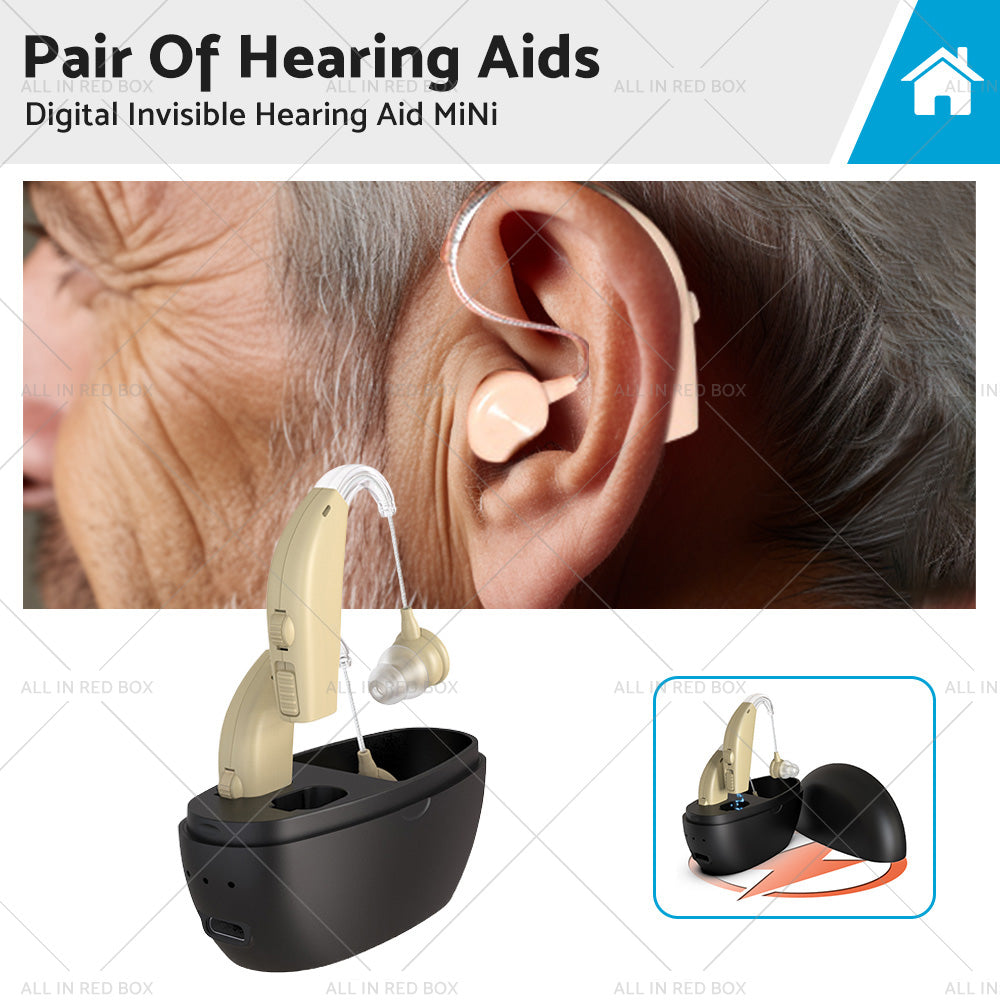 Rechargeable Digital Hearing Aid Severe Loss Ear Aid HIGH-POWER Sound Amplifier-0