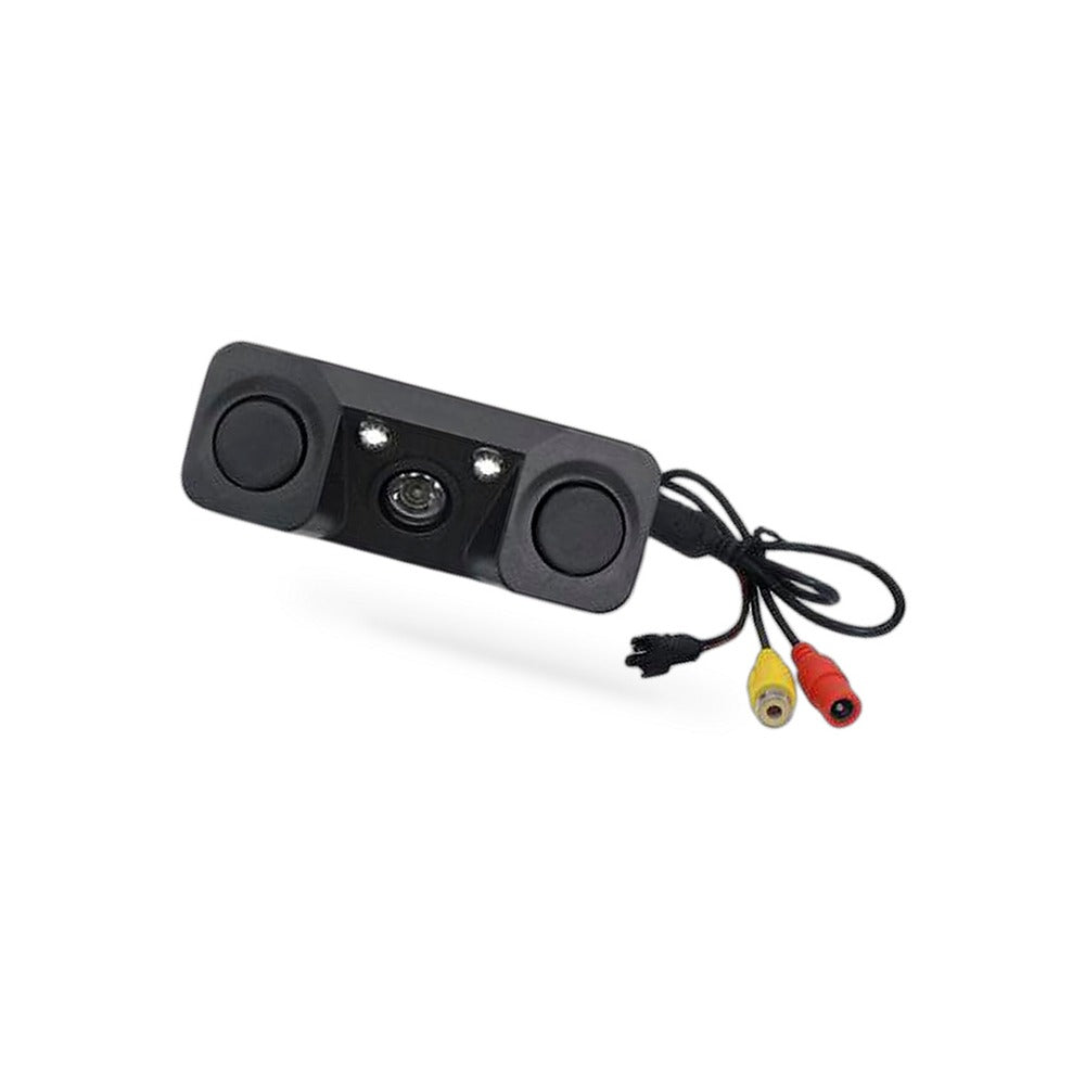 3in1 170° Car Reverse Rear View Camera with Backup Radar Parking Sensor-1