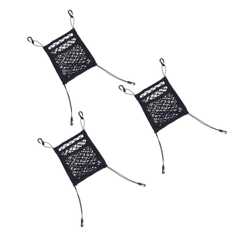 3x Car & Truck Seat Mesh Storage Net Bag Organizer Suitable For Multi-Pocket Use-1