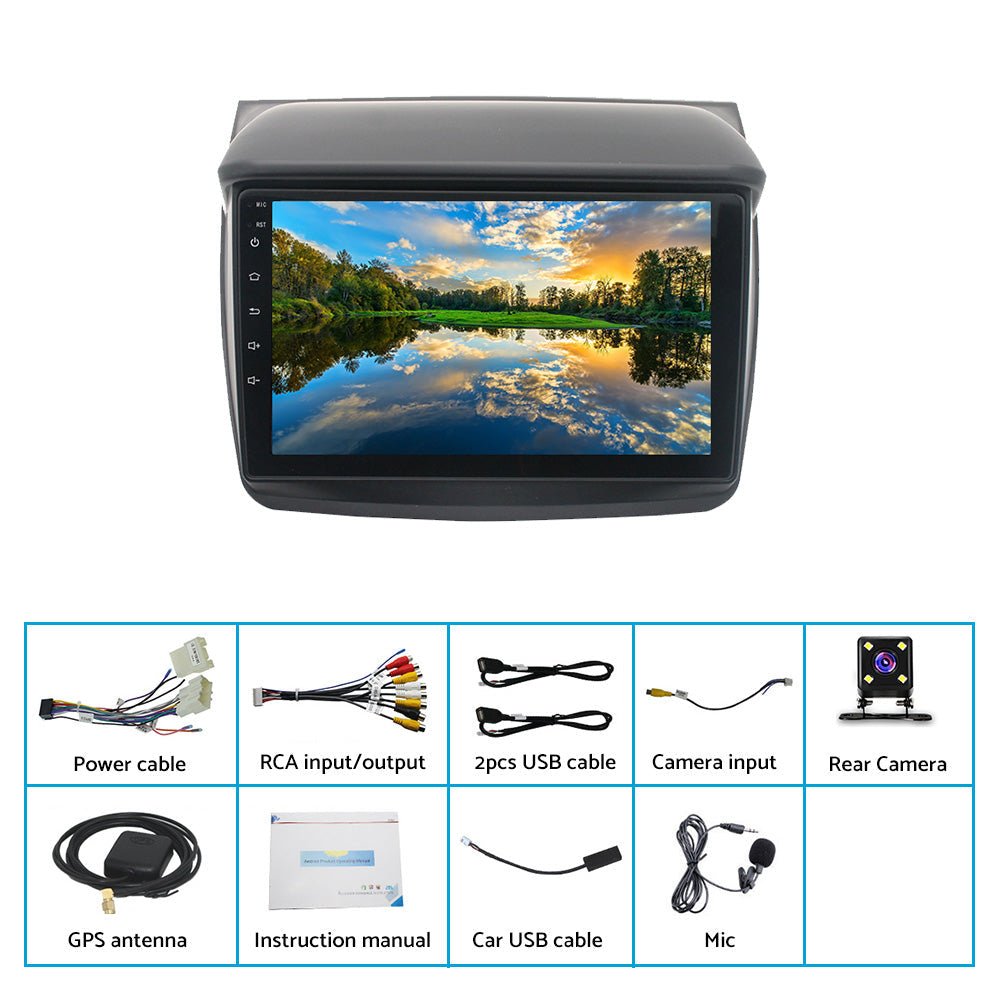 16GB Car Radio Navi GPS BT Android Suitable For Mitsubishi Triton ML MN KA KA - Frazy's Auto Parts
