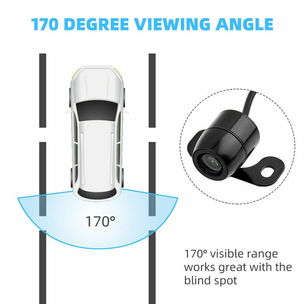 170 Angle Car Reverse Camera Waterproof Rear View Backup Parking With IR Night Vision - Frazy's Auto Parts