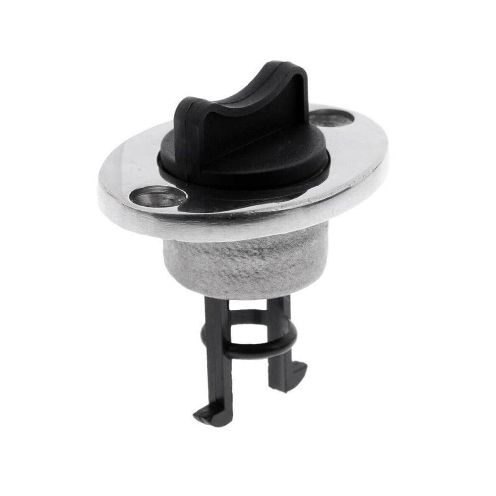 2x Boat Bungs Chrome Base With Plastic Coarse Thread Bung Suitable For Transom Installation-1