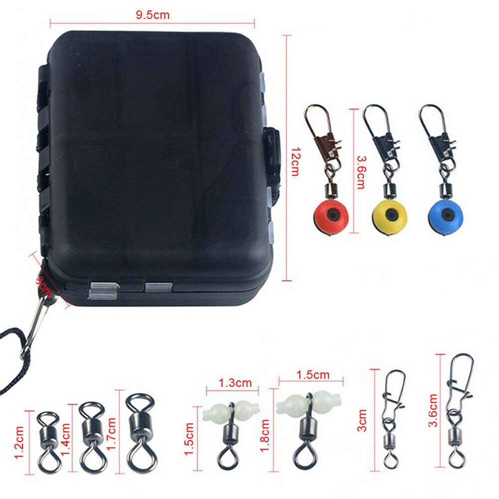 177 - Piece Professional Fishing Accessories Kit Suitable For Outdoor Use – Includes Tackle Box, Swivels, Hooks & Beads - Frazy's Auto Parts