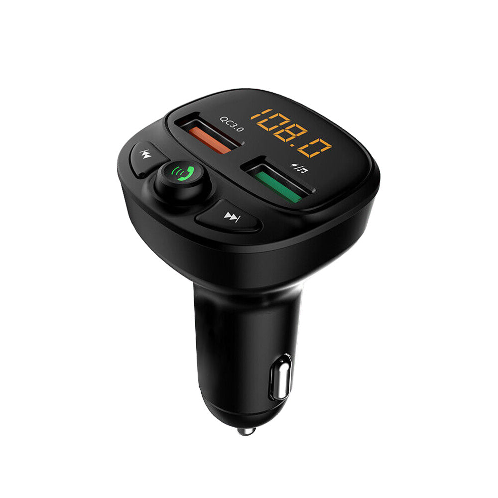 Car Phone Charger FM Transmitter With Wireless Adapter Suitable For iPhone & Android-0