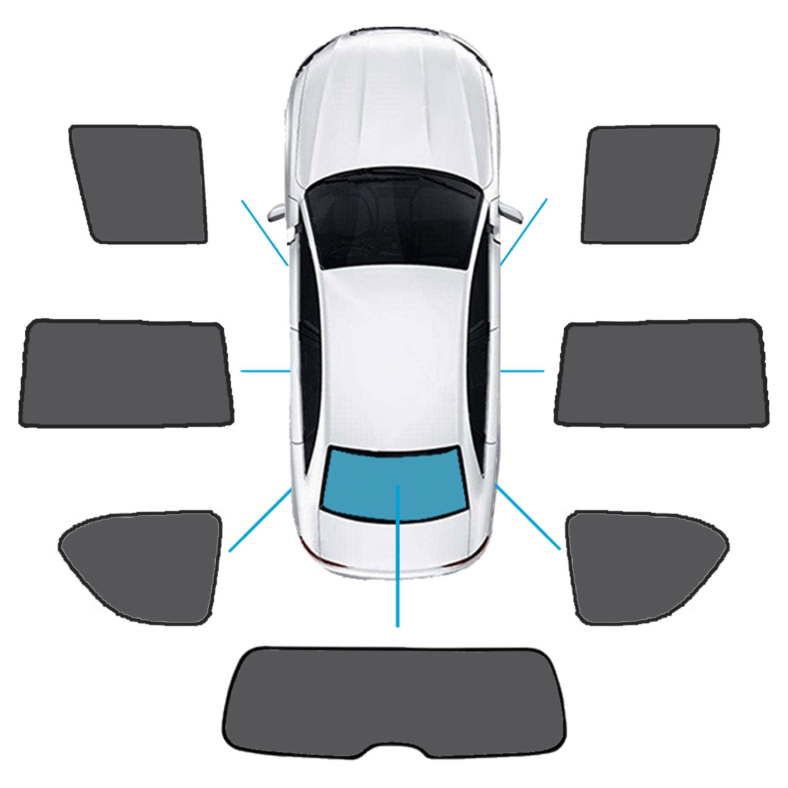 Car Window Magnetic Sun Shade Suitable For Nissan Patrol Y62 Series 2012-2024-0