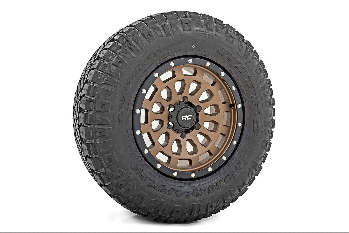 Rough Country 87 Series Wheel Simulated Beadlock Bronze/Black