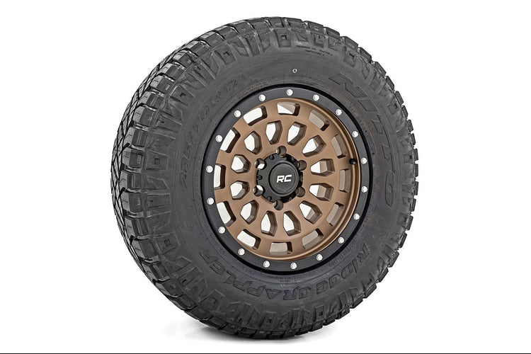Rough Country 87 Series Wheel Simulated Beadlock Bronze/Black