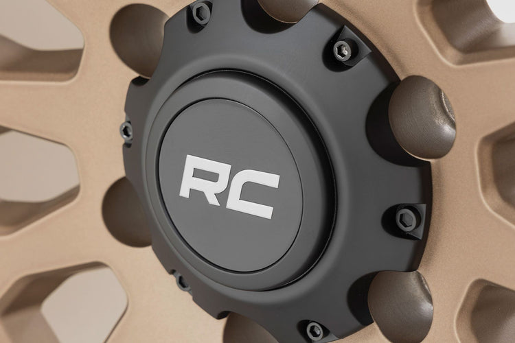 Rough Country 87 Series Wheel Simulated Beadlock Bronze/Black