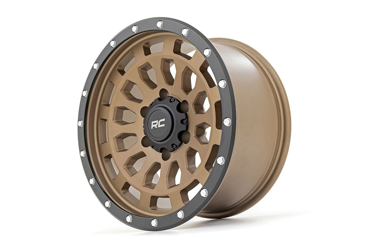Rough Country 87 Series Wheel Simulated Beadlock Bronze/Black