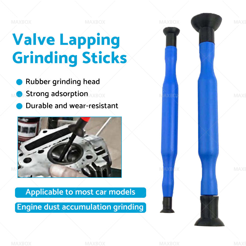 2x Valve Hand Lapping Grinding Sticks Valve Lapper Tool with Suction Cups Kit-1