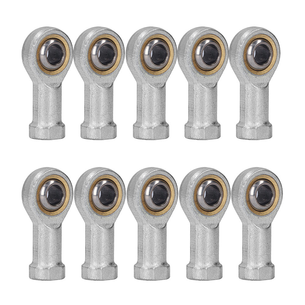 10x Zinc 6mm Female Spherical Plain Rose Joint Bearings Suitable For Left-Hand Threaded Applications-0