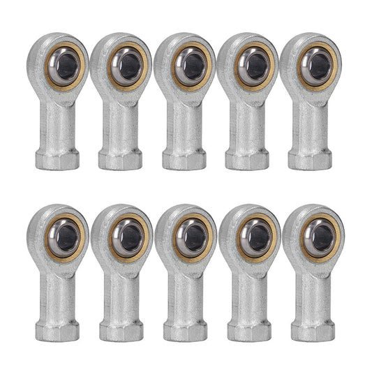 10x Zinc 6mm Female Spherical Plain Rose Joint Bearings Suitable For Left-Hand Threaded Applications-0