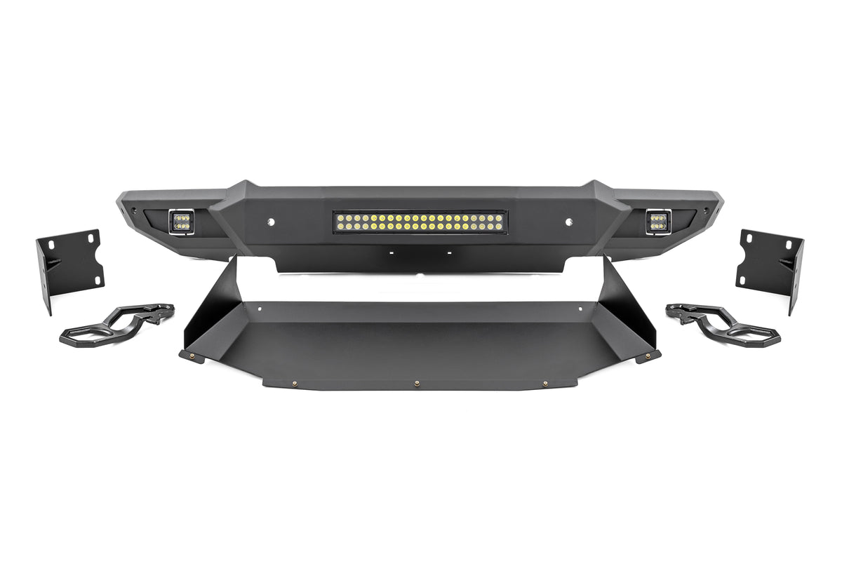 High Clearance Front Bumper LED Lights & Skid Plate Ram 1500 (19-24)