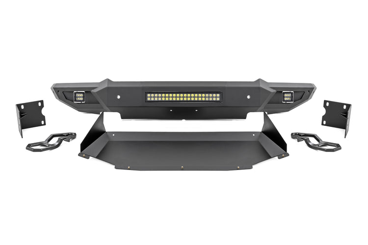 High Clearance Front Bumper LED Lights & Skid Plate Ram 1500 (19-24)