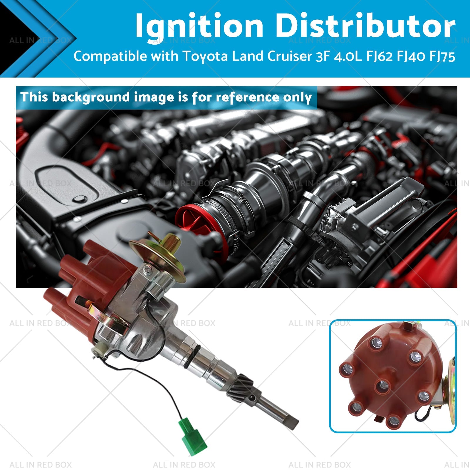 19100 - 61180 Distributor Suitable for Toyota Land Cruiser 3F 4. 0L FJ62 FJ40 FJ75 - Frazy's Auto Parts