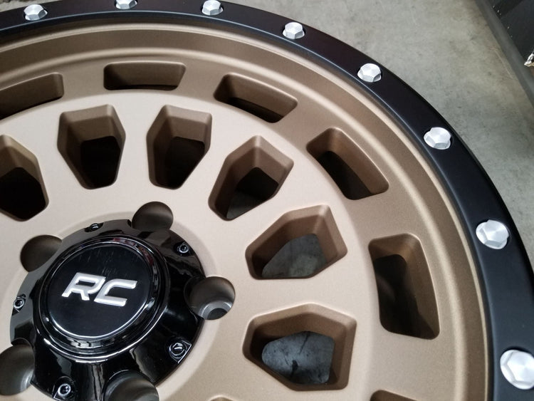 Rough Country 87 Series Wheel Simulated Beadlock Bronze/Black