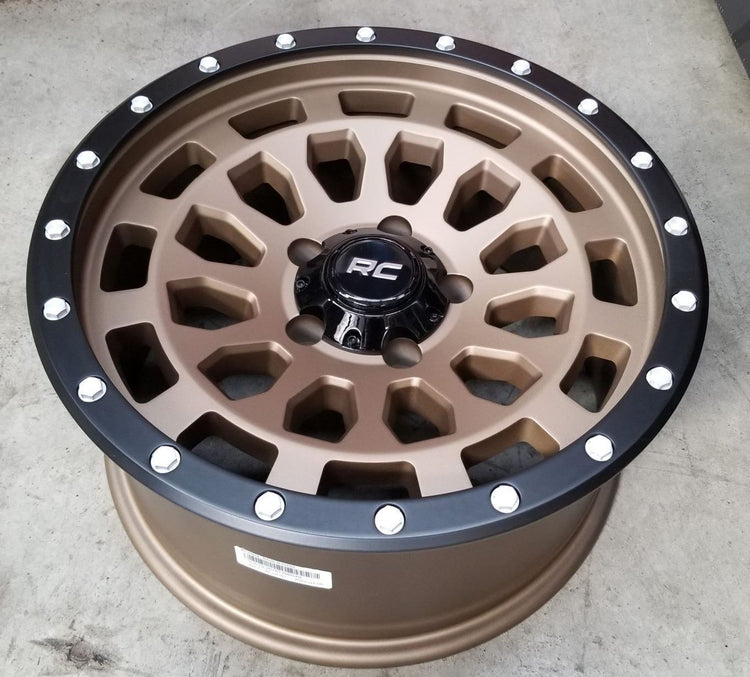 Rough Country 87 Series Wheel Simulated Beadlock Bronze/Black