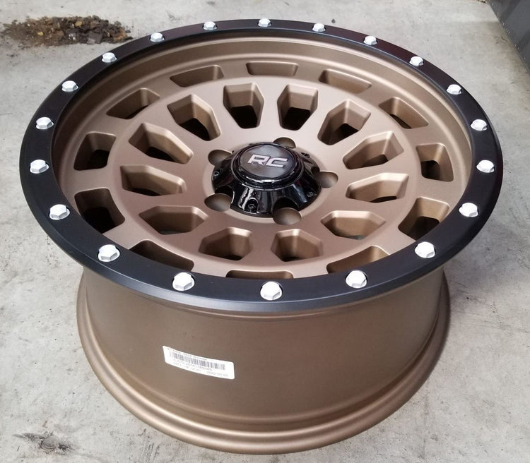 Rough Country 87 Series Wheel Simulated Beadlock Bronze/Black