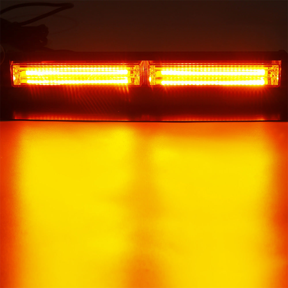 Amber Bar LED Flashing Beacon Strobe Warning Light Car Truck For Windshield Dash-2