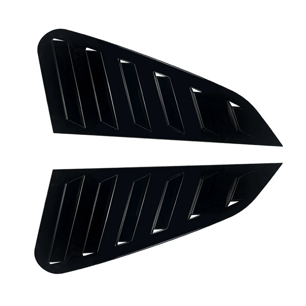 2x Gloss Black Rear Window Louvers Suitable For Subaru Impreza WRX 2011-2014-2