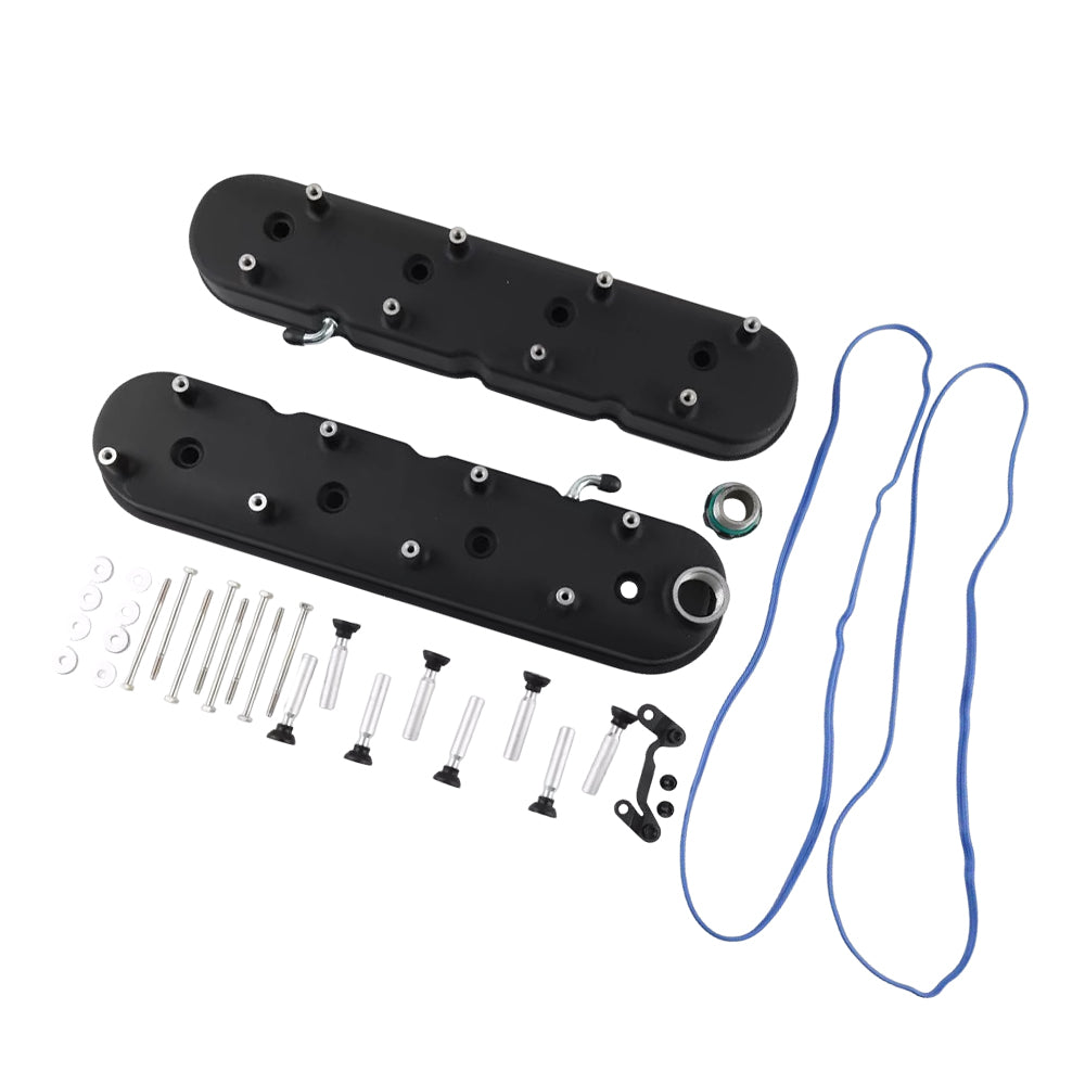 Cast Aluminium Valve Cover with Coil Mounts Suitable for LS LS1 LS2 LS3 LS6 LS7 Engine Valve Cover Black-1