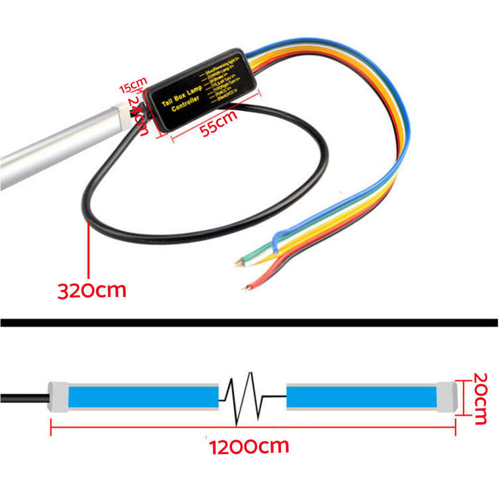 Truck Tailgate LED Strip Bar Reverse Brake Turn Signal Tail Light Waterproof Suitable For Truck-2