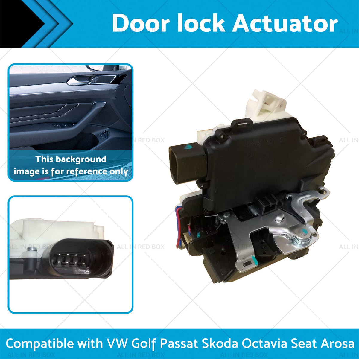 Door Lock Actuator Front Left Passenger Side For VW GOLF Beetle Skoda 3B1837015A-1