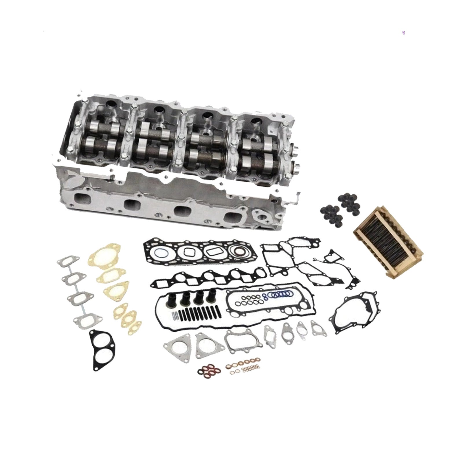 Cylinder Head Assembly & Gasket Kit Suitable For Nissan Patrol GU Y61 3.0L ZD30DDTi-0