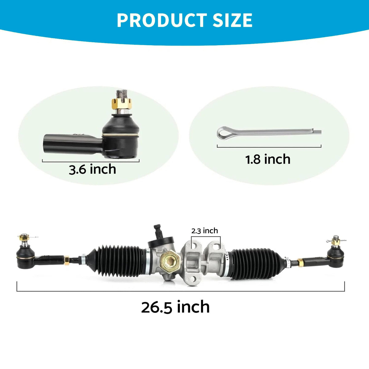 Golf Cart Steering Gear Box Assembly Suitable For EZGO RXV 2008 on 603865 604614-3