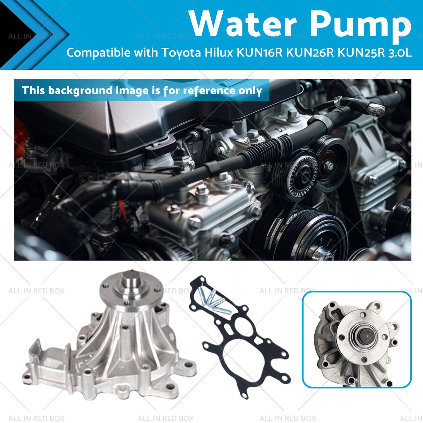 1KD - FTV Water Pump Suitable for Toyota Hilux KUN16R KUN26R KUN25R 3. 0L 05 - 13 - Frazy's Auto Parts