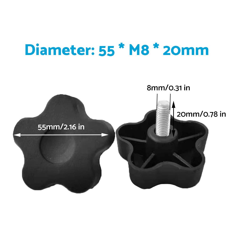 1x Awning Brace Locking Knob 8mm Plum Blossom Suitable For Carefree Caravan RV 200 - 34120 - Frazy's Auto Parts