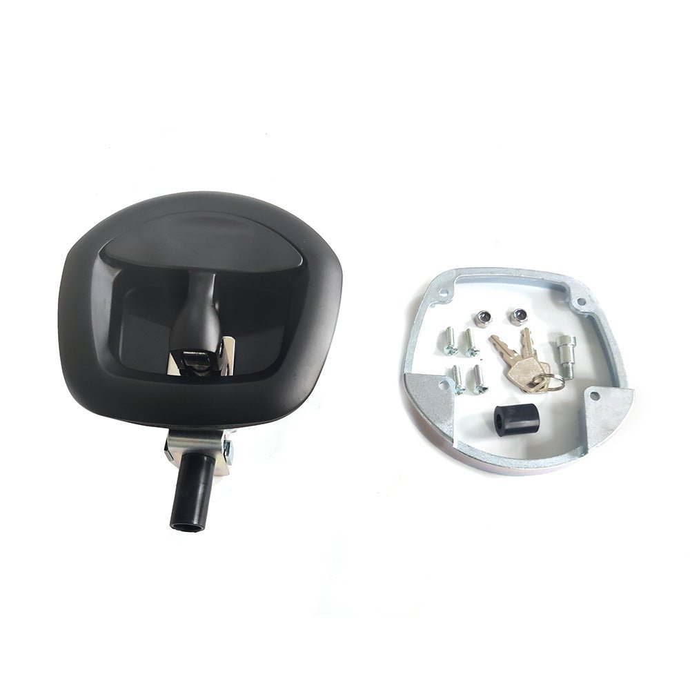1x Black Recessed Folding T Lock / Handle Suitable For Trailer Toolbox Drop T Whale Tail - Frazy's Auto Parts