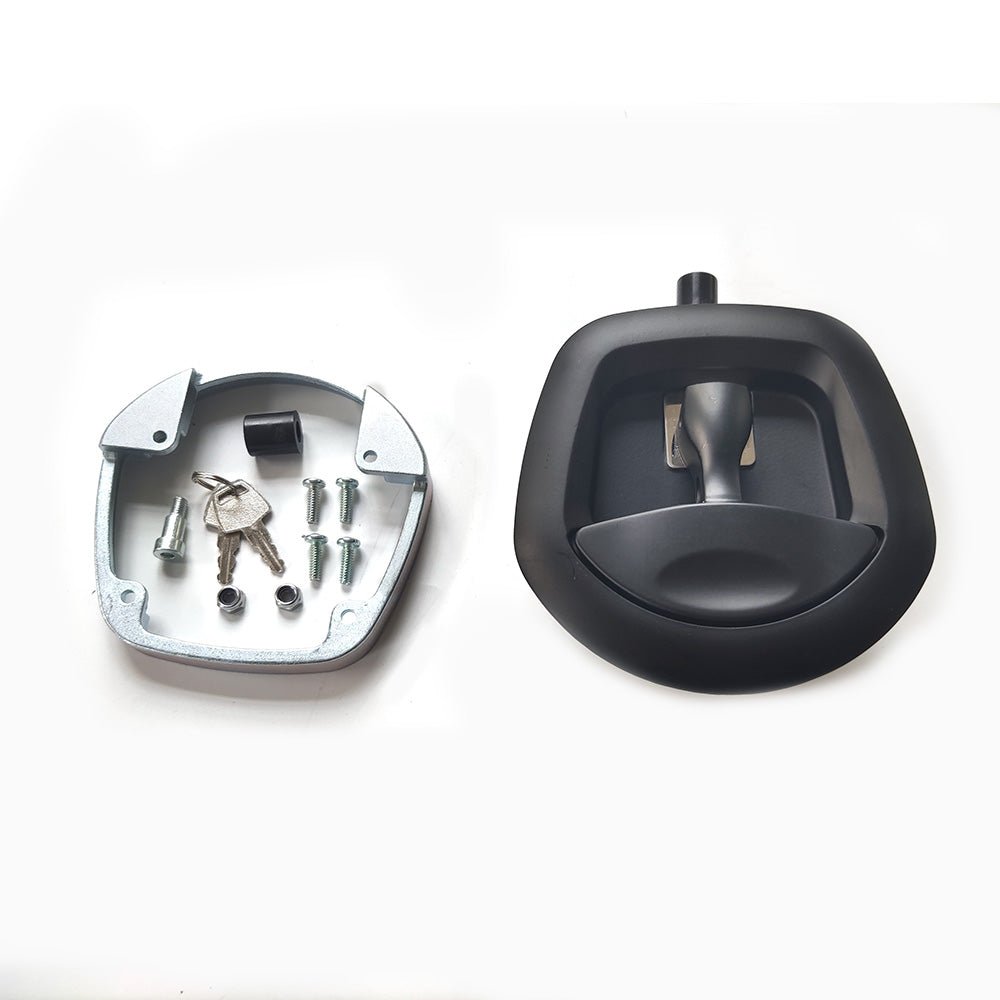 1x Black Recessed Folding T Lock / Handle Suitable For Trailer Toolbox Drop T Whale Tail - Frazy's Auto Parts