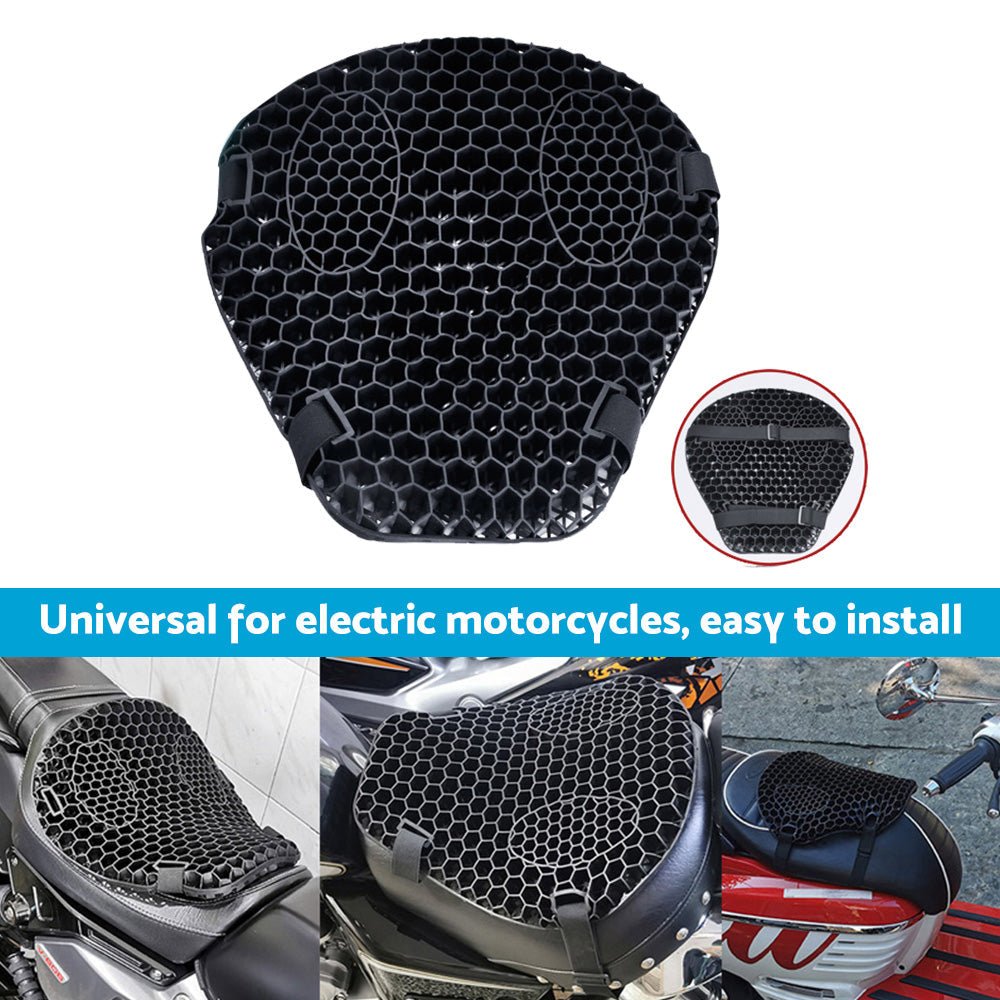 1x Motorcycle Comfort Gel Seat Cushion Suitable For Pressure Relief With or Without Sleeve - Frazy's Auto Parts