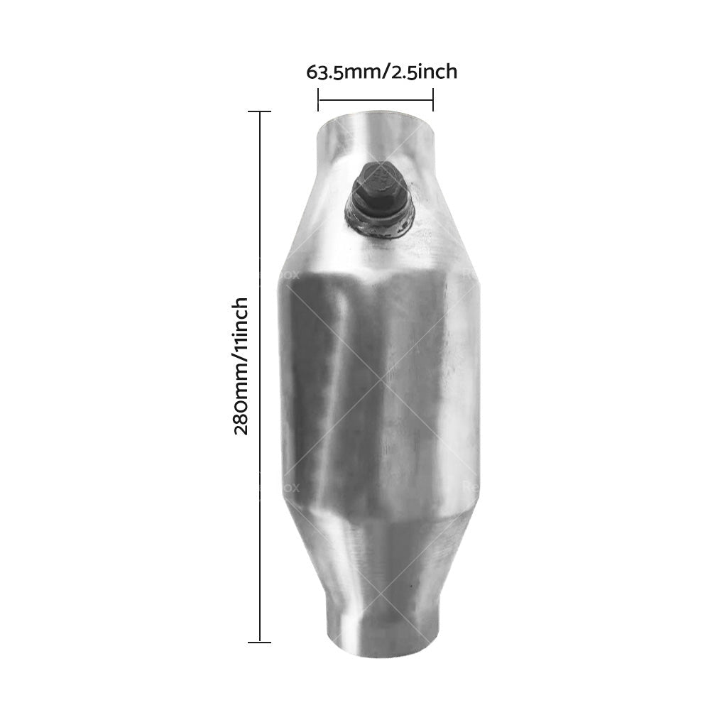 2. 5 Inch 400 Cell High Flow Performance Catalytic Converter - Metal Core 280mm - Frazy's Auto Parts