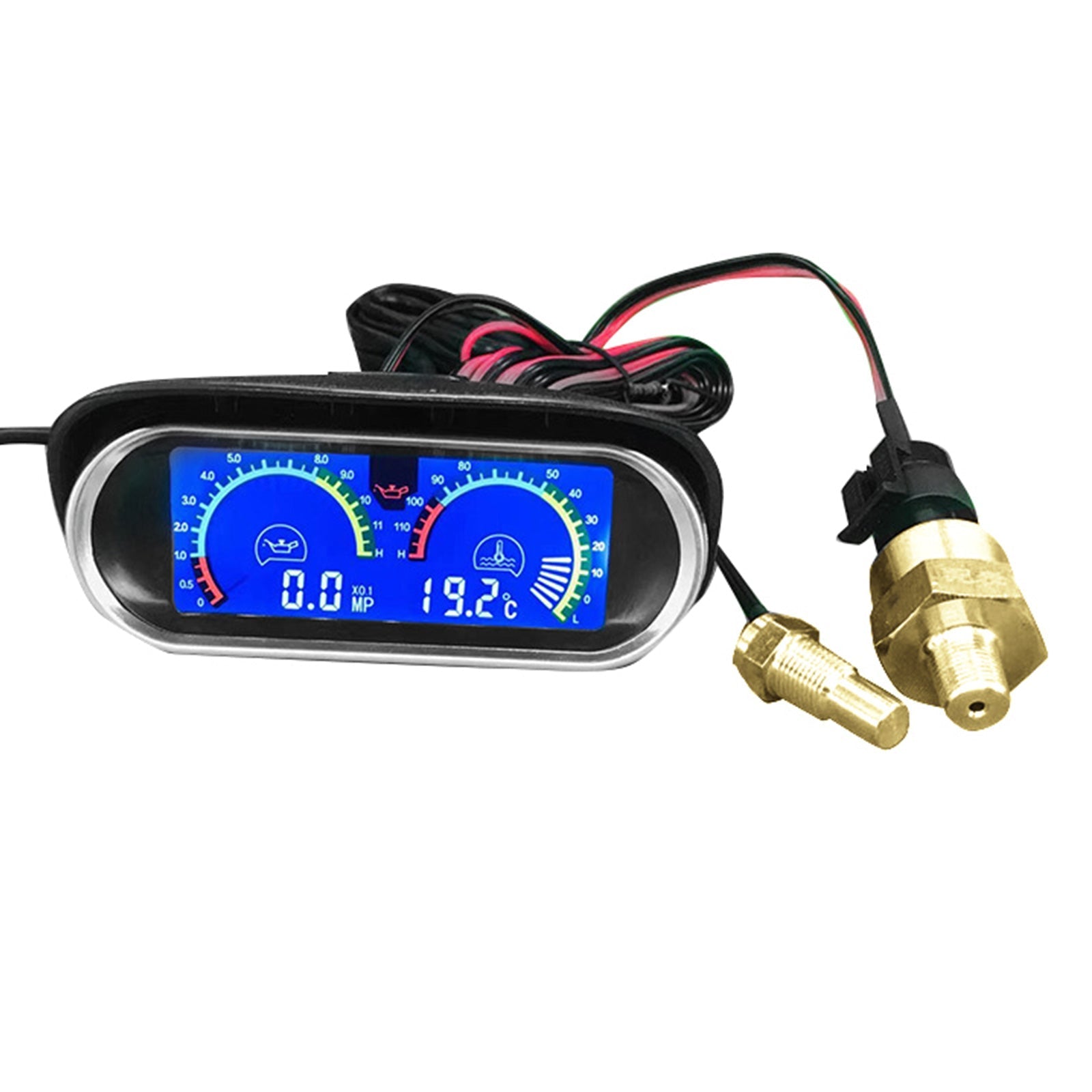 2 - in - 1 Digital Truck & Car Gauge Suitable For Water Temperature, Oil Pressure & Voltage Display - Frazy's Auto Parts