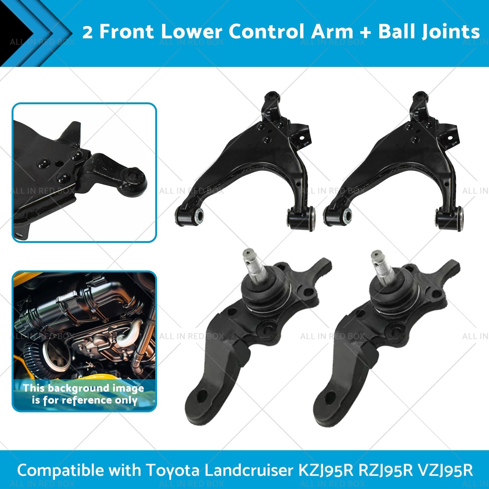 2 Lower Control ArmBall Joint Suitable for 96 - 03 Toyota Landcruiser KZJ95R - Frazy's Auto Parts