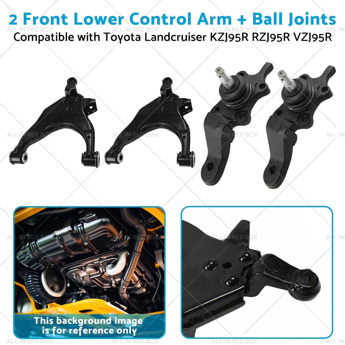 2 Lower Control ArmBall Joint Suitable for 96 - 03 Toyota Landcruiser KZJ95R - Frazy's Auto Parts