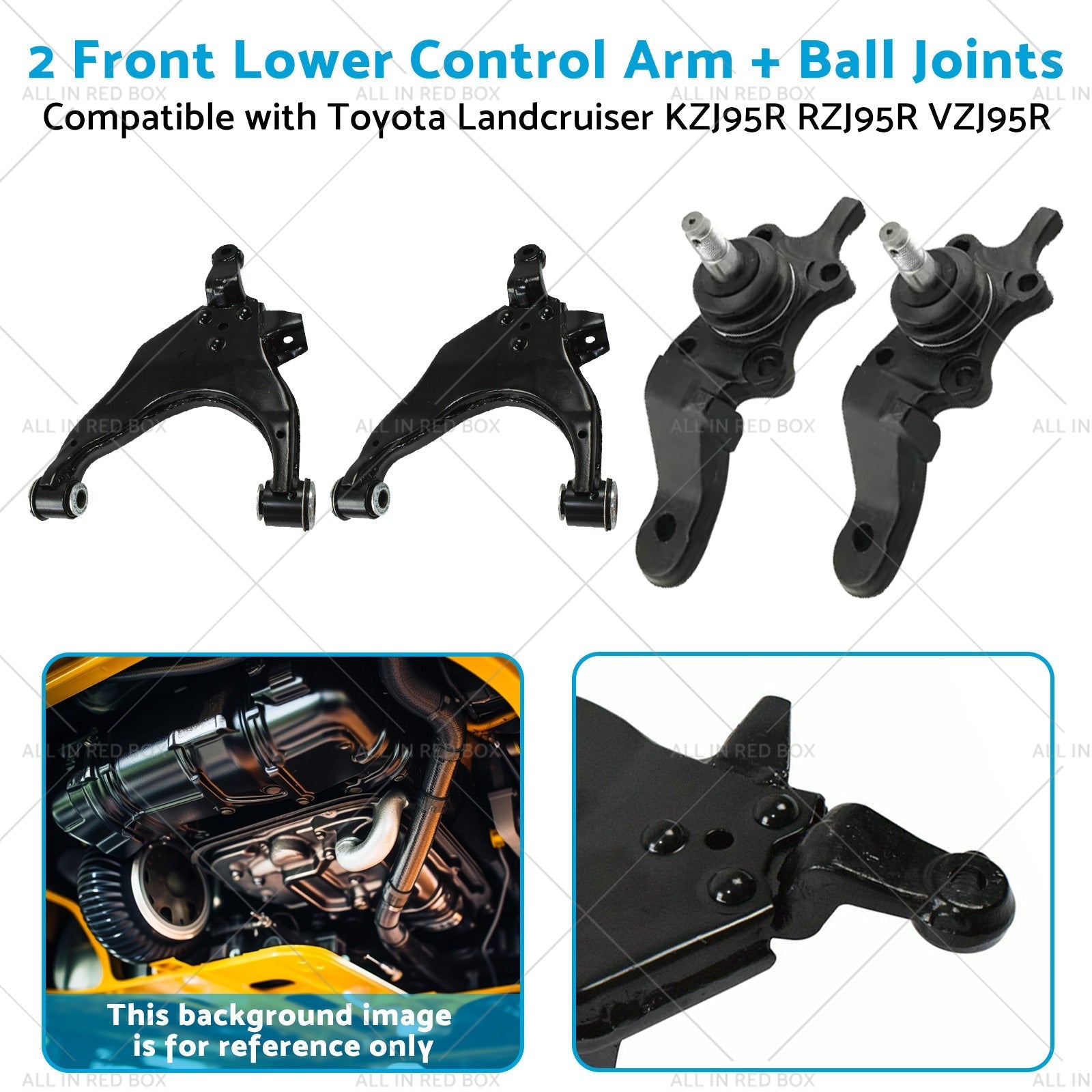 2 Lower Control ArmBall Joint Suitable for 96 - 03 Toyota Landcruiser KZJ95R - Frazy's Auto Parts