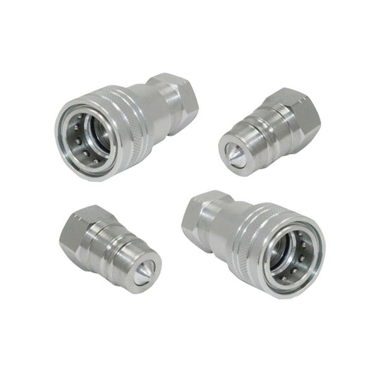 2 Sets 1 or 2 Inch BSP Hydraulic ISO Poppet Quick Release Couplings Suitable For Tractor - Frazy's Auto Parts