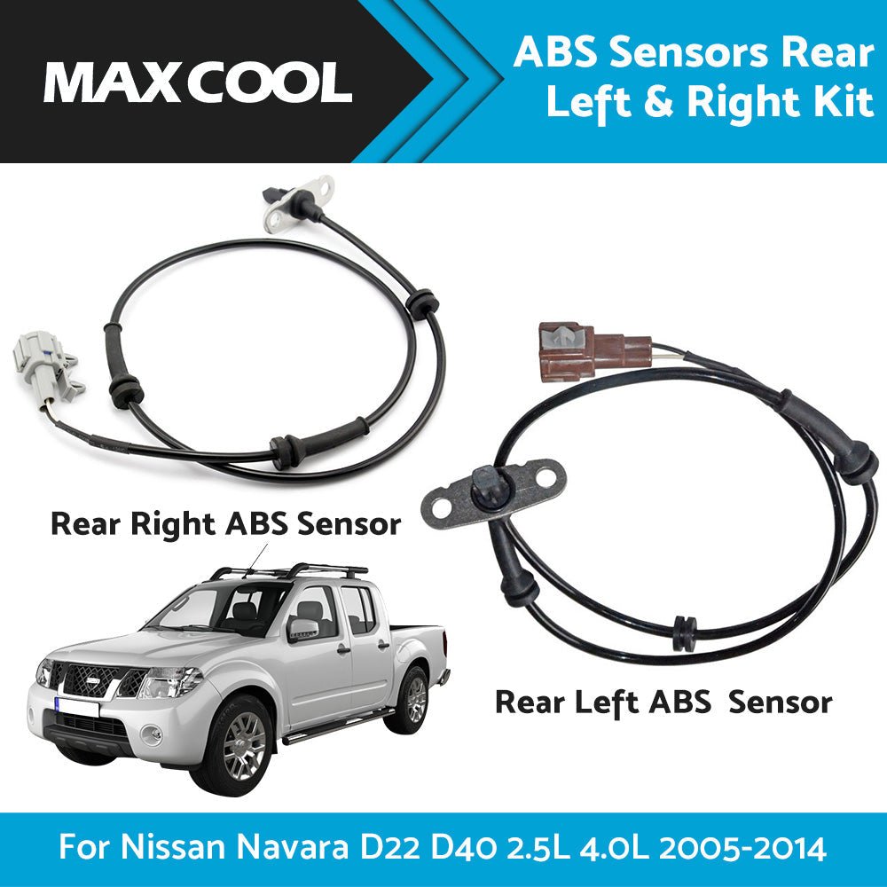 2 x ABS Sensors Rear Left and Right for Nissan Navara D22 D40 2005 - 2014 2. 5L 4. 0L - Frazy's Auto Parts