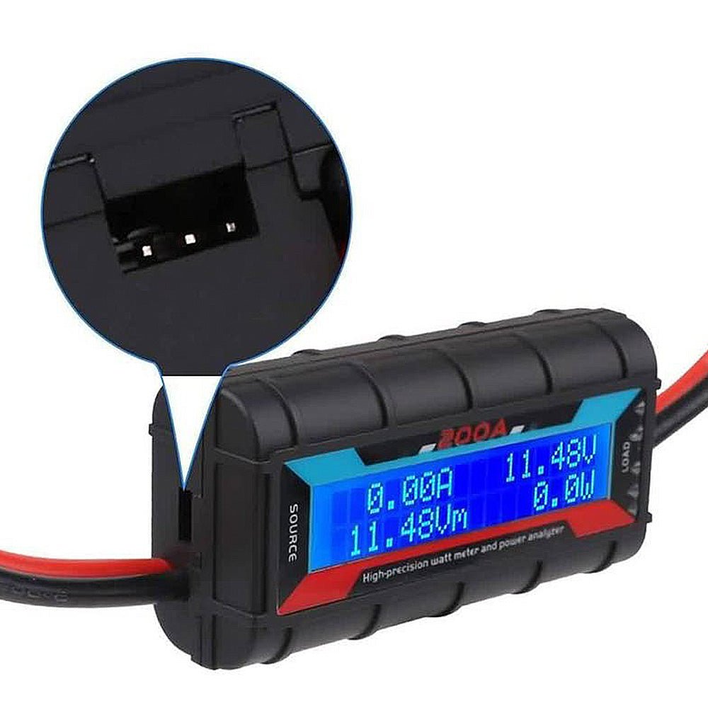 200A Digital Watt Meter Power Analyzer Suitable For Solar & Caravan Systems With Anderson Style Plug 12V - Frazy's Auto Parts