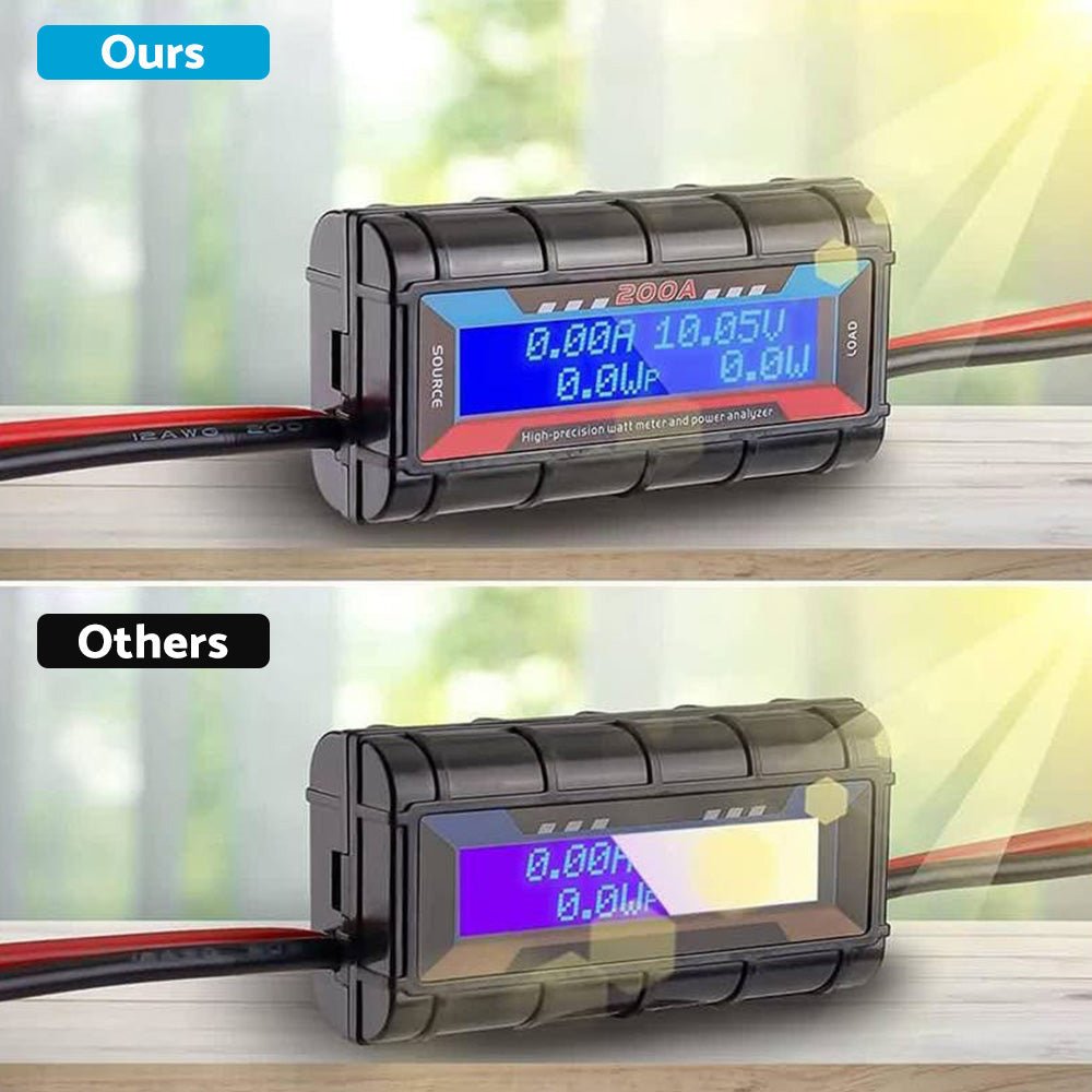 200A Digital Watt Meter Power Analyzer Suitable For Solar & Caravan Systems With Anderson Style Plug 12V - Frazy's Auto Parts